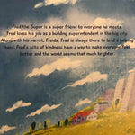 Fred the Super Friend illustrated children’s storybook